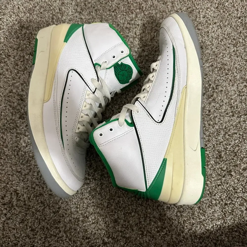 NIKE Men's Air Jordan 2 Retro Lucky Green Shoes Size 10.5 - Picture 10 of 11